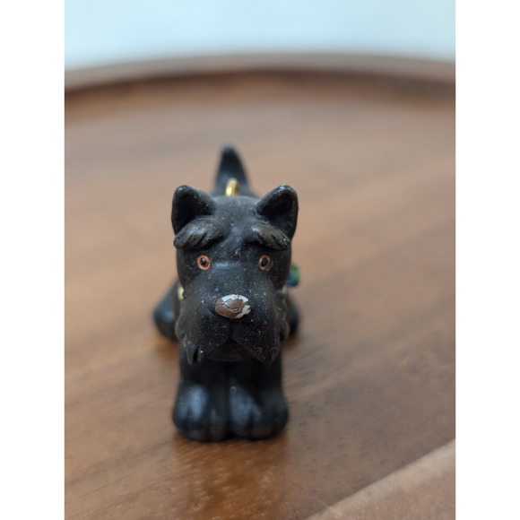 Black Scottish Terrier Ornament Wags to Whiskers Hand Painted Resin Russ As Is - Picture 4 of 4
